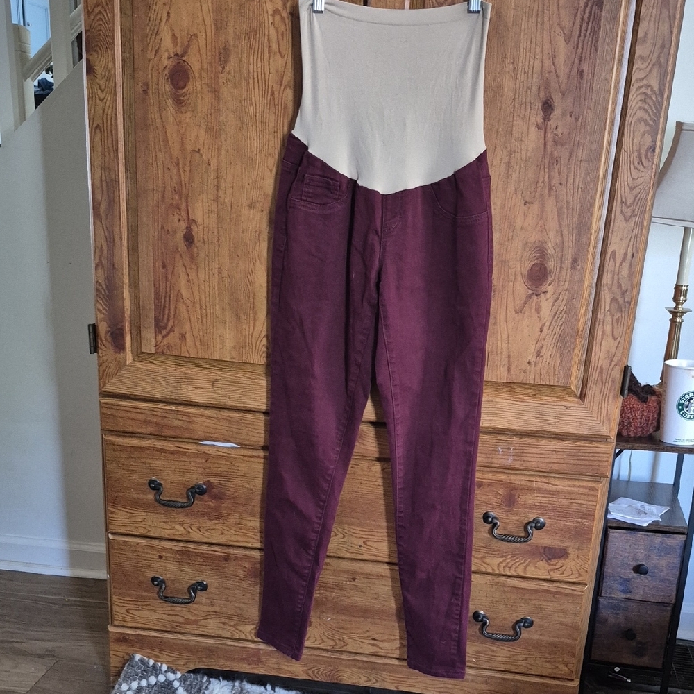 Indigo Blue Brand Purple Maternity Pants Jeans M